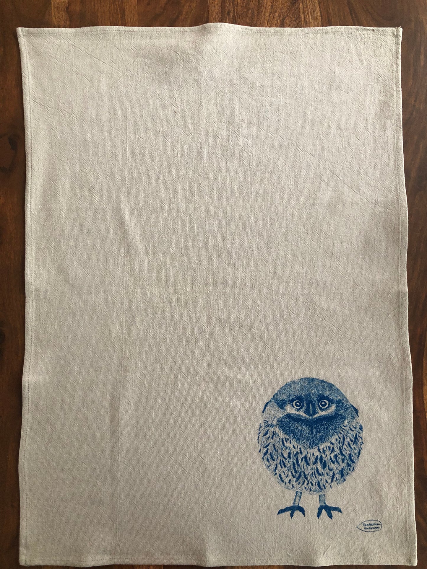 Tea Towel - Geschirrtuch - Die Eule aus Bangkok