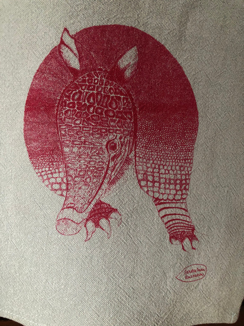 Tea Towel - Geschirrtuch - Gautier, the Armadillo from Kathmandu