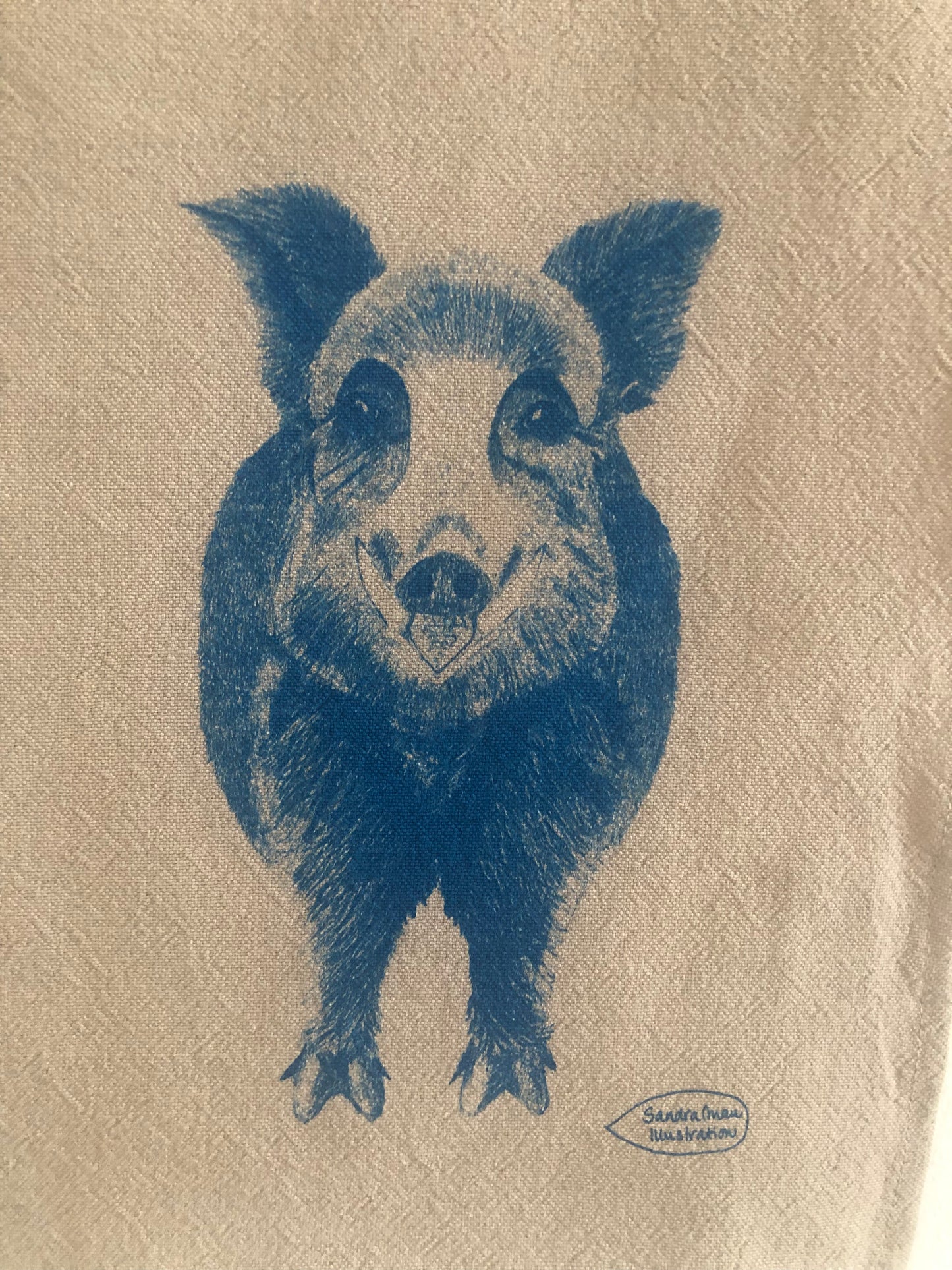 Tea Towel - Geschirrtuch - Papa Boar