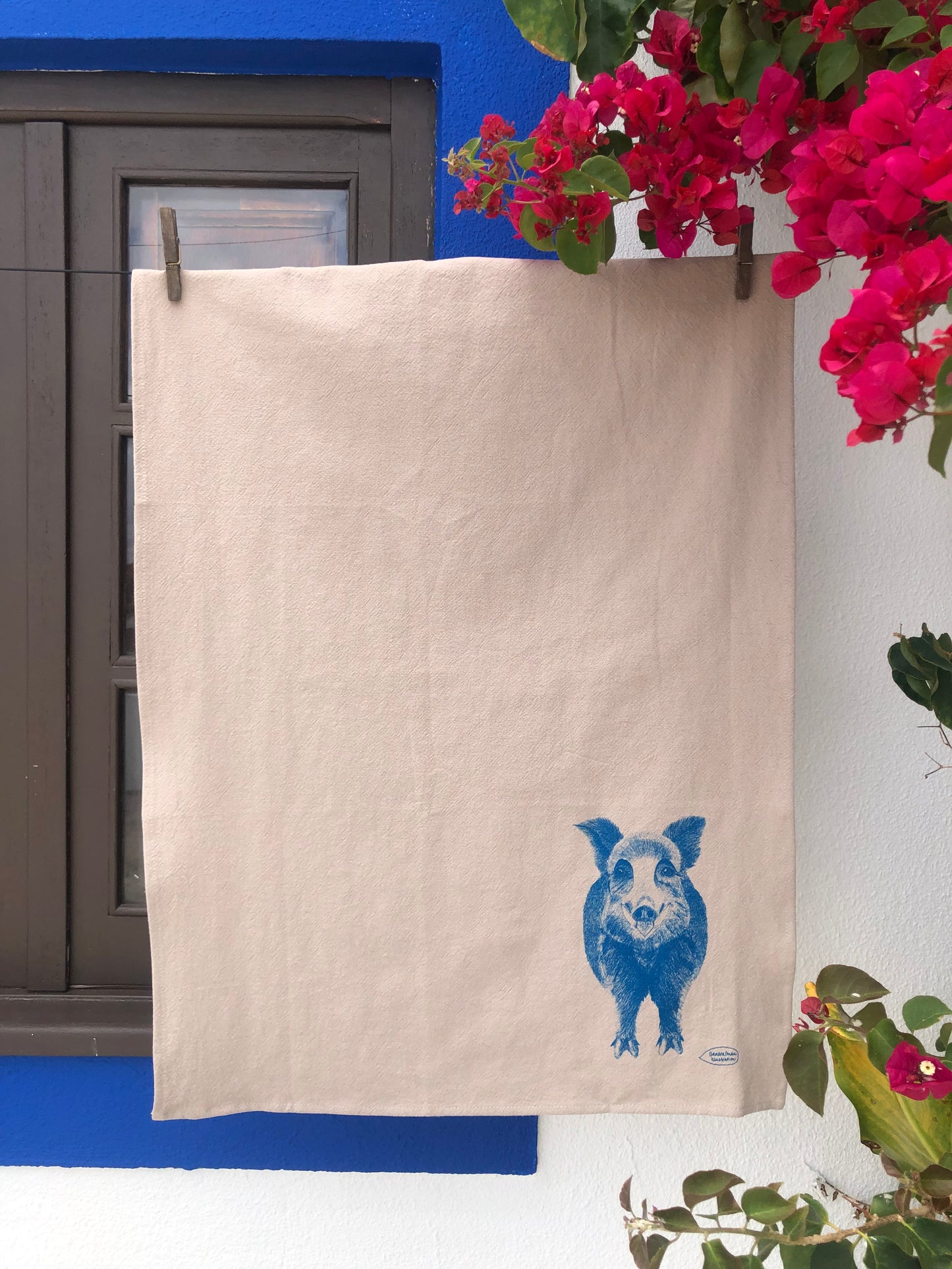 Tea Towel - Geschirrtuch - Papa Boar