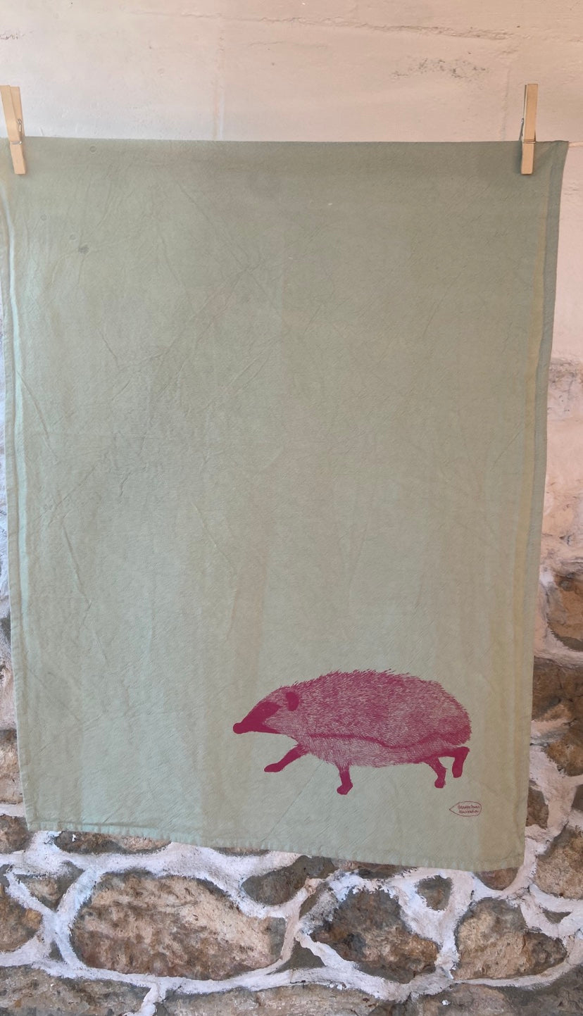 Tea Towel The Hedgehog in Varna - Geschirrtuch Igel