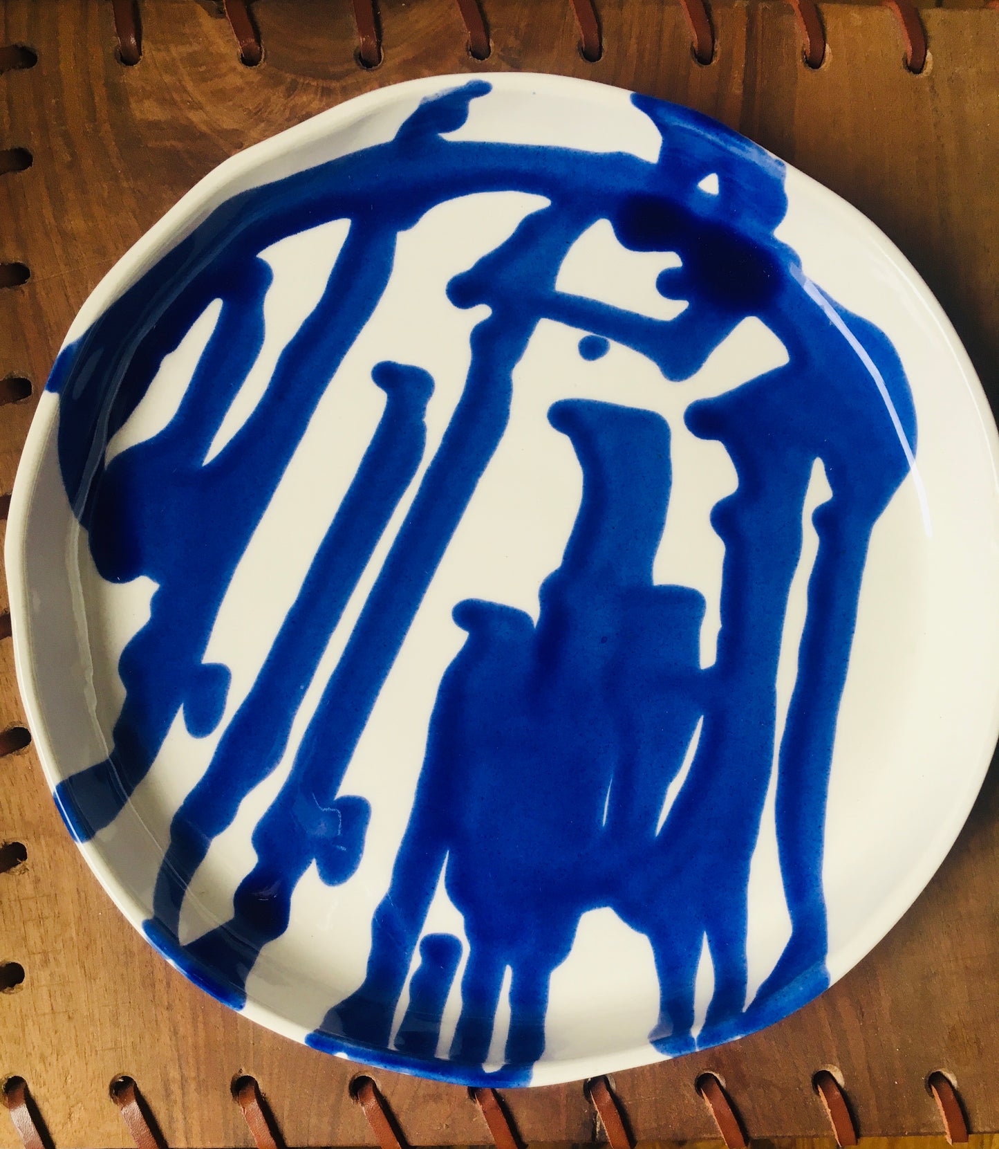 Klein Blue Hand Sculpted Plate